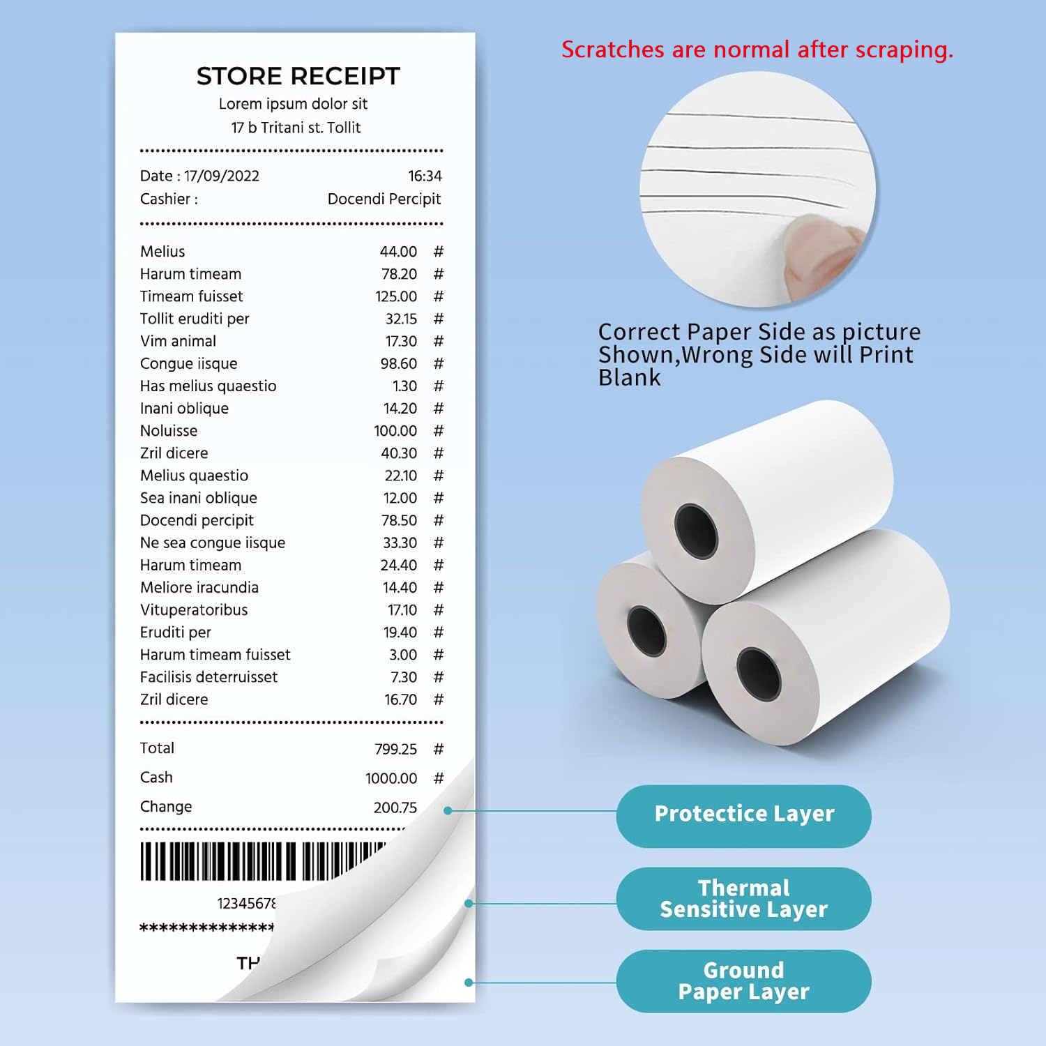 80MM Thermal Receipt Paper 3/6 - Commercial Printer review and price