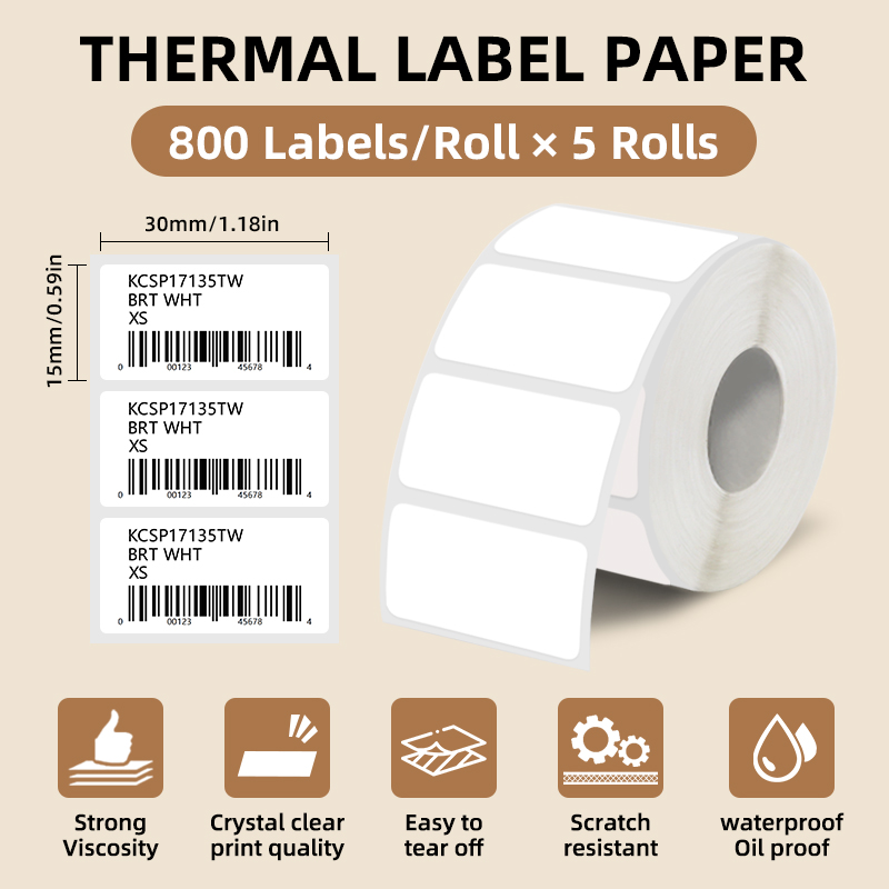5 Rolls of White Label Sticker - Commercial Printer review and price